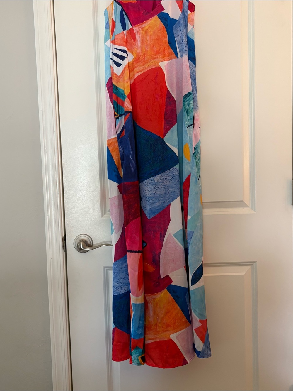 Nicole Miller Women’s Colorful Abstract Print Slip Maxi Dress - Picture 3 of 10